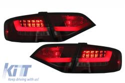 KITT Lightning LED-es hátsó lámpák AUDI A4 B8 Sedan Limousine típushoz (2008-2011) piros és füst színnel (TLAUA4B8LIMS)