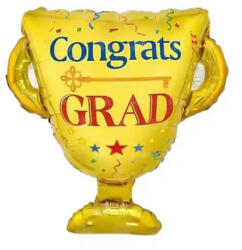  Ballagási lufi 18" 45cm serleg, Congrats Grad (LUFI284423)