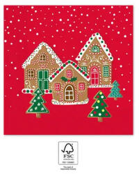  Karácsonyi Gingerhouses szalvéta 20 db-os 33x33 cm FSC (PNN95378) - mesesajandek