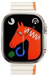 HOCO AS102 pótszíj (egyedi méret, szilikon, 3D, mágneses) FEHÉR/NARANCSSÁRGA Apple Watch Ultra 2 49mm, Watch Ultra 49mm, Watch Series 9 45mm (AS102_W_42_44_45_49_W_O)