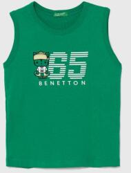 Benetton gyerek pamut felső zöld, nyomott mintás - zöld 98