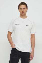 Aeronautica Militare pamut póló fehér, férfi, sima - fehér XXL