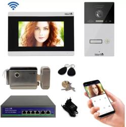 Mentor Kit Interfon Video 1 familie wireless WiFi IP65 1.3MP 7 inch Color 4in1 POE RJ45 Tag Mentor SYKT032