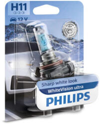 Philips Bec Far H11 12V 55W White Vision Philips Ultra (Blister) (12362WVUB1)