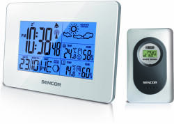 Sencor SWS51W Sencor asztali digitális ébresztő óra és Időjárás állomás - zvekker