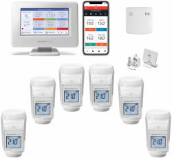 Honeywell Home Evohome ATP931GM4052, inteligent, Wi-Fi, kit control 6 radiatoare (ATP931GM4052+6HR93EE)