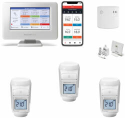 Honeywell Home Evohome ATP931GM4052, inteligent, Wi-Fi, control 3 radiatoare (ATP931GM4052+3HR93EE)
