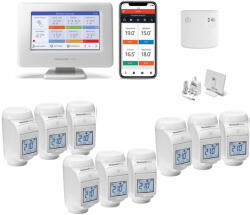 Honeywell Home Evohome ATP931GM4052, inteligent, Wi-Fi, kit control 9 radiatoare (ATP931GM4052+9HR93EE)
