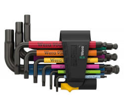 Wera 022641 Inbus dugókulcsok 950/9 Hex-Plus Multicolour Imperial 3 inch, BlackLaser (9 darabos készlet)