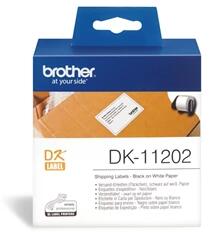 Brother Etikett címke DK-11202, Elővágott (stancolt), Papír címke, Fehér alapon fekete, 300 db (DK11202)