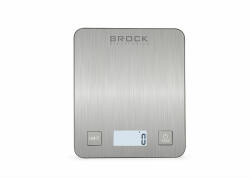 BROCK Electronics SKS 1009, Max. 5 kg, Tára funkció, Háttérvilágítás, 3xAAA, Digitális, Ezüst, Konyhai mérleg (SKS1009) - easy-shop