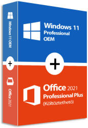 Microsoft Windows 11 Pro (OEM) + Office 2021 Professional Plus (Költöztethető) (Elektronikus licenc)