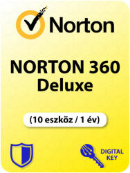 Gen Digital Inc. Norton 360 Deluxe (10 eszköz / 1 év) (Elektronikus licenc) (NORT360)