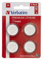 Verbatim CR2430 Lítium Elem 4db/csomag (49534) - tobuy