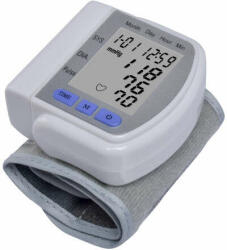  Csuklós vérnyomásmérő, LCD kijelző, fehér (10448)
