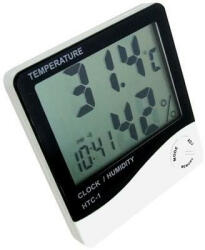 MH Protect Digitális időjárás állomás hőmérő hőmérséklet páratartalom mérő asztali óra