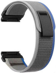 Ricardo Curea QuickFit 26 mm, nailon, gri-albastru, velcro (Garmin Fenix 7X/6X/5X, Tactix etc. )