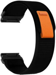 Ricardo Curea QuickFit 22 mm, nailon, negru, velcro (Garmin Fenix 7/6/5, Epix 2, MARQ 2 etc. )