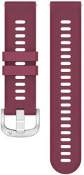 Ricardo Curea Quick Release de 18 mm, silicon, roșu burgundy, cataramă argintie (Garmin Venu 2S, Vívoactive 4S, Forerunner 265S, Venu 3S etc. )