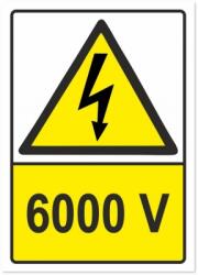Indicator avertizare 6000V, 148x210mm IAA56000V