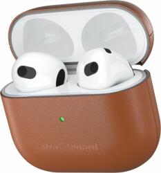 AlzaGuard Genuine Leather AirPods 2021 tok, barna (AGD-ACL7C)