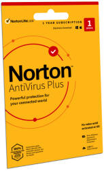 Symantec Antivirus Plus Vírusirtó 2GB, 1 felhasználó, 1 Eszköz 1 Év (aktiváló kulcs)