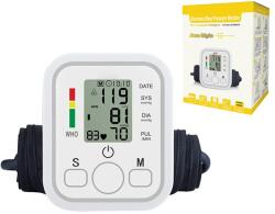 NAXSIR KINSI Karos vérnyomásmérő, LCD kijelző nagy karakterekkel, Automatikus mérés, Szabálytalan pulzusérzékelés, Klinikailag validált, Mandzsetta 22-32cm, Fehér (KINSIZ195)