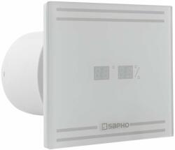 SAPHO Glass - Ventilator axial cu afișaj LED și temporizator, 8 W, conductă 100 mm, alb GS103 (GS103)
