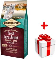 CARNILOVE Cat Fresh Carp&Trout Sterilizált felnőtteknek 2kg + ingyenes meglepetés macskának