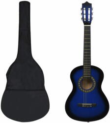 vidaXL 8 darabos kék klasszikus gitár kezdőkészlet 1/2 34" 70125