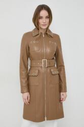 GUESS palton femei, culoarea maro, de tranzitie PPYH-KPD018_88X