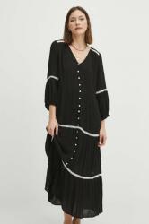 MEDICINE rochie culoarea negru, maxi, oversize ZPYH-SUD607_99X