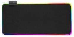 FixPremium - Pad pentru mouse si tastatura cu RGB iluminare de fundal, 90x40cm, negru Mouse pad
