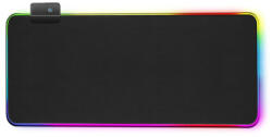  Gamer egérpad RGB LED világítással fekete 900x400x4mm (MP-RGB-900x400x4-BLACK-21004-71)