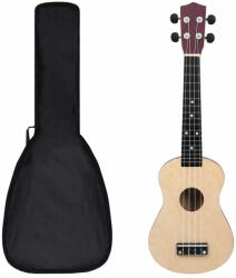 vidaXL természetes soprano ukulele készlet táskával gyerekeknek 23" 70151