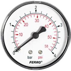 Ferro nyomásmérő hátsós, 4, 0 bar, 63mm M6304A (M6304A)