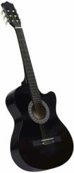 vidaXL fekete 6 húros klasszikus western cutaway gitár 38" 70132