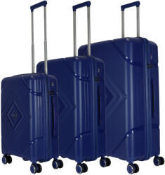 Benzi Matrix kék 4 kerekű 3 részes bőrönd szett (BZ5752-szett-kek)