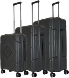 Benzi Matrix antracit 4 kerekű 3 részes bőrönd szett (BZ5752-szett-antracit)
