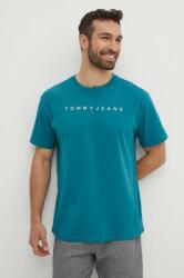 Tommy Jeans pamut póló zöld, férfi, nyomott mintás - türkiz S - answear - 16 990 Ft