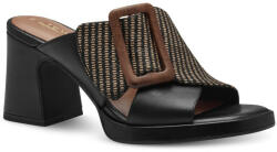 Tamaris női magas sarkú divatpapucs fix pántos 27223-42-098 fekete mix 07265