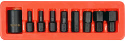 TOYA Gépi imbusz bit készlet 9 részes 1/2" 6-19 mm dugókulcs adapterrel (YT-10662) - szucsivill