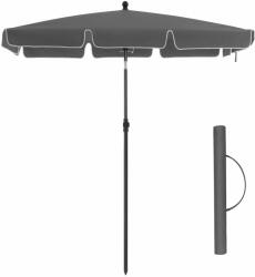 SONGMICS Dönthető napernyő 2x1, 25 m, téglalap alakú napernyő táskával, szürke