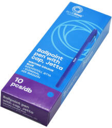 BLUERING Golyóstoll hatszögletű test kupakos Bluering® Jetta, írásszín kék (50619) - cartridge