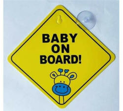 Bright Ride Baby on Board - tapadókorongos tábla 12x12 cm