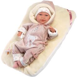 Llorens Llorens: Lala 42cm-es baba hanggal macis ruhában, ágyikóval (74106) - jatekshop