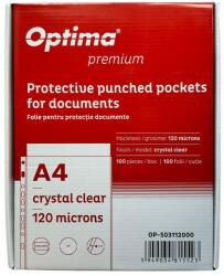 Optima Folie protectie pentru documente A4, 120 microni, 100 folii/cutie, Optima Premium - cristal (OP-503112000)