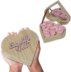  Szappanrózsa szív dobozban "Szeretlek dédi" felirattal rózsaszín (CCR91100_RSZ)