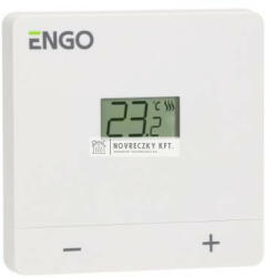  Vezetékes akkumulátoros termosztát, fűtés/hűtés, 5. . . 35°C, IP30 (fehér) (EASYBATW)