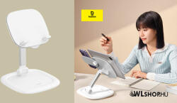 Baseus Tabletállvány, mágneses telefon tartó, Baseus Seashell Series - Fehér